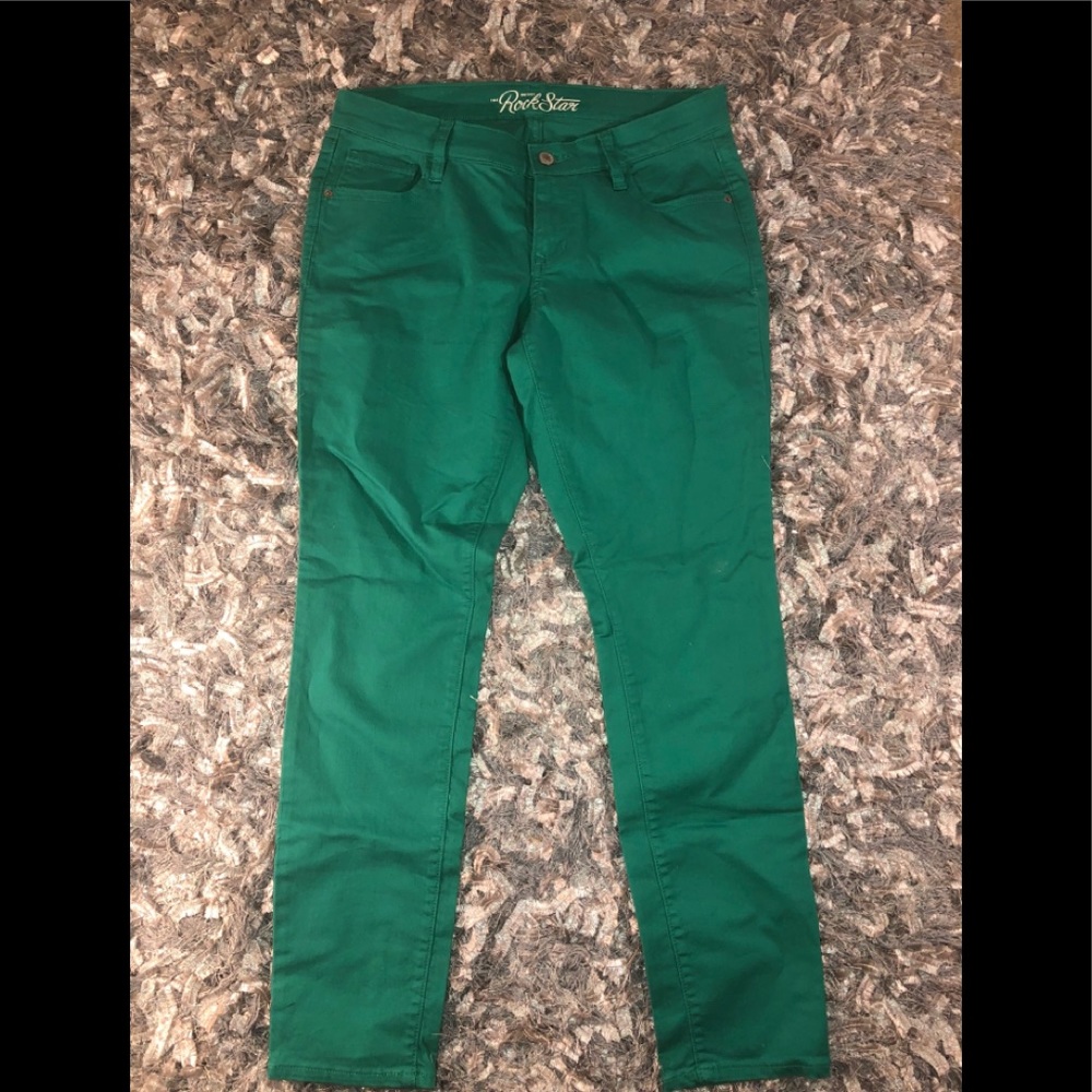 Old Navy Green Rockstar Jeans Size 12